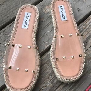 Like New! Steven Madden Studded Slide Sandals